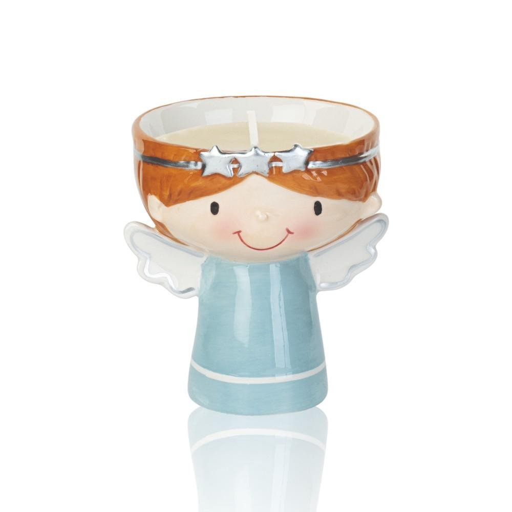 ANGIOLETTO AZZURRO CON CANDELA CON SHOPPER